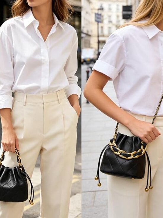 branded Handbags - Designer Top Handle Bucket Bag, Women's Small Leather Crossbody | Mini Top Handl